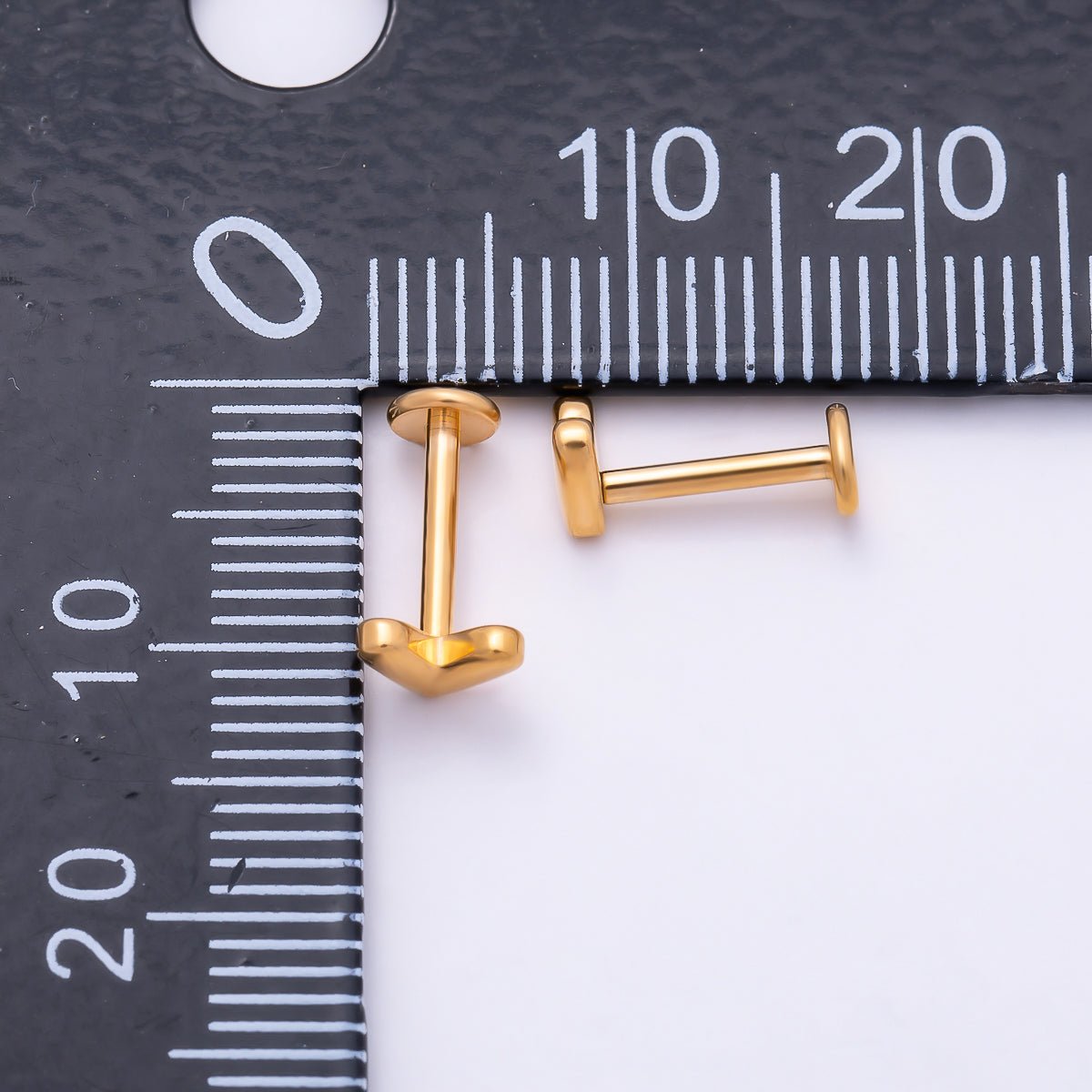 Titanium 4.5mm Minimalist Heart Universal Cartilage Piercing Flat Back Stud | Findings-00432