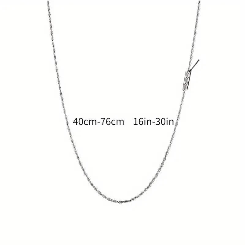 This dynamic Twisted Rope Chain has visual appeal that catches the light beautify.